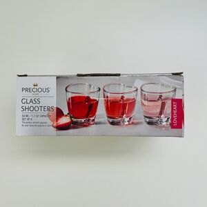 PRECIOUS HOME Heart Shaped Glass Shooters, Set of 6